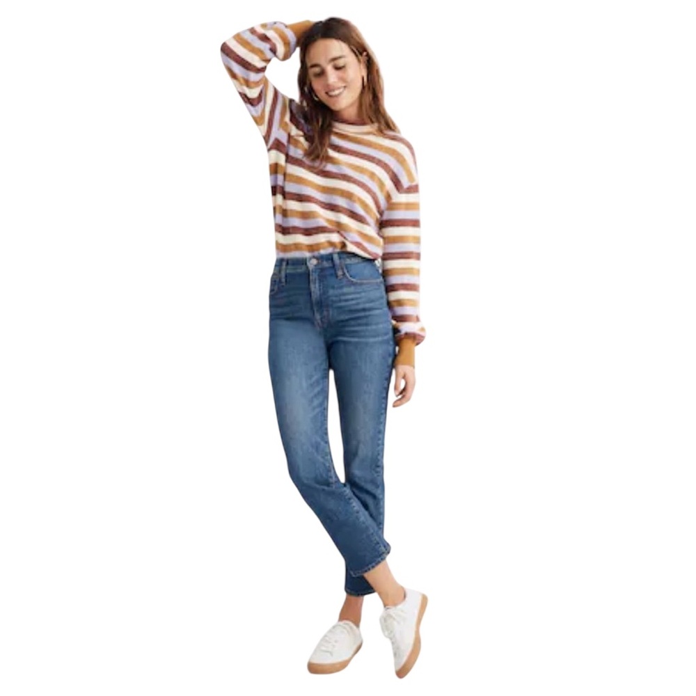 Madewell The Mom Jean High Waisted Dark Blue Jeans Sz 26P - Picture 3 of 10